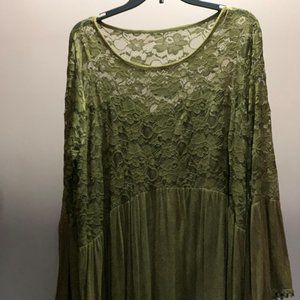 Deep green Ladies blouse